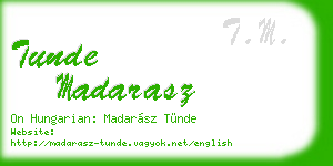tunde madarasz business card